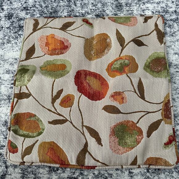 Set of 2 Large 18" Cottagecore Floral Autumn Jacquard Pillow Covers Cases Decor - Picture 2 of 11